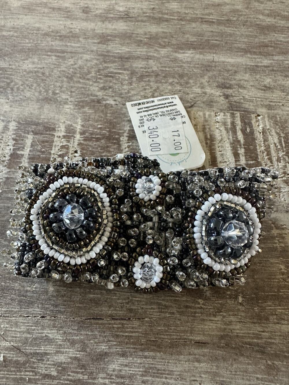 Vintage Beaded Hook Bracelet Made In Mexico Artisan